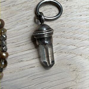 Natural crystal & Pearl Necklace